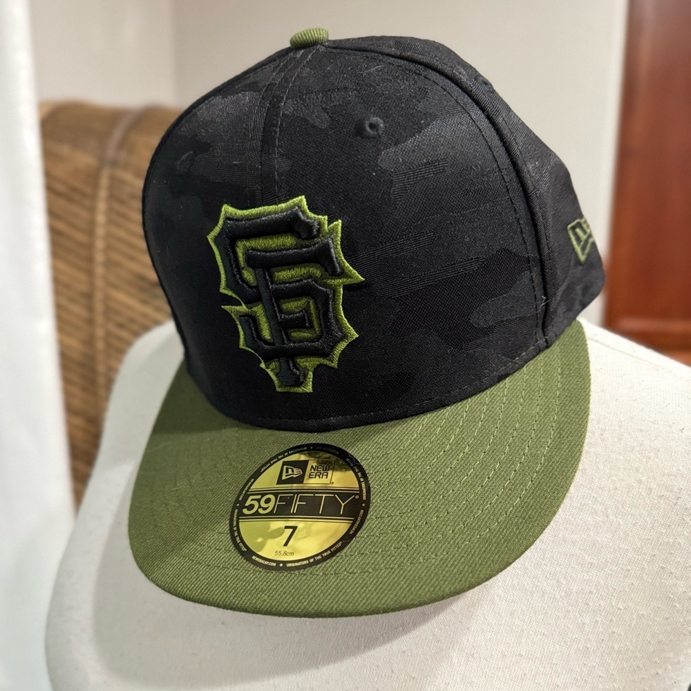 New Era Black Green Cap hat SF San Francisco‎
